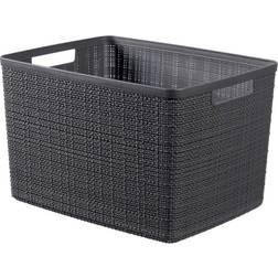 Curver Boîte De Rangement Cube 17 L Jute Recyclé Anthracite