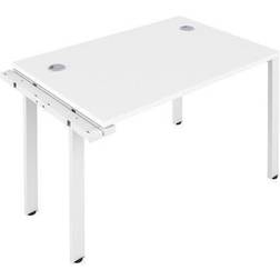 Jemini 1 Person Extension Bench Desk 1400x800x730mm WhiteWhite