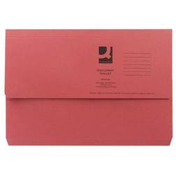 Q-CONNECT Document Wallet Foolscap Red