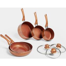 VonShef Copper Effect Cookware Set with lid 5 Parts