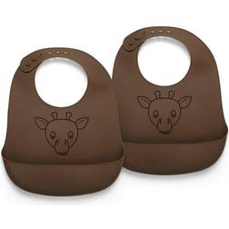 Nuuroo Alfie silicone bib 2 pack Acorn