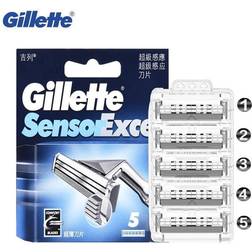 Gillette Sensor Excel Rasierer-Kartuschenklinge, Ersatzköpfe für Gesichts- Bart- Haarentfernungs- Doppelschicht-Rasierklingen, Vector3-Rasierer, pisau cukur cukur Grau