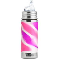 Pura Stainless Pura Pipmugg Rostfritt Stål med Silikonhölje 325 ml, Pink Swirl