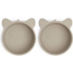 Nuuroo Alex silicone deep plate 2-pack Koala Cobblestone