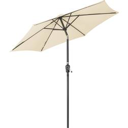 Christow Taupe Garden Parasol Umbrella Aluminium Sun