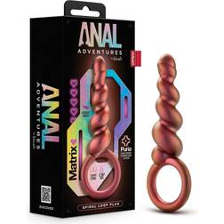 Blush Novelties Anal Adventures Matrix Spiral Loop Plug Copper in stock