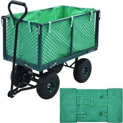 vidaXL Doublure de Chariot de Jardin Vert Tissu