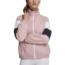 Urban Classics 3-Tone Crinkle Track Jacket - Rosa