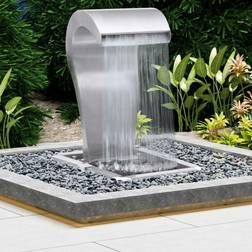 vidaXL Cascata da Giardino Argento 52,4x34,2x82 cm in Acciaio Inox