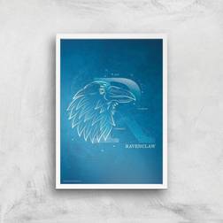 Warner Bros Harry Potter Ravenclaw Giclee A2 Framed Art