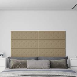 vidaXL Paneles Pared 12 Uds Cuero Sintético Capuchino 90x30 cm 3,24 m