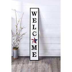 The Lakeside Collection Interchangeable Wall Leaning Welcome Sign with 8 Magnetic Season Icons (PC)