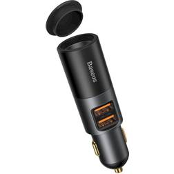 Baseus Share Together charger 2x USB Type C car charger/120W cigarette lighter socket Quick Charge Power Delivery gray (CCBT-D0G)