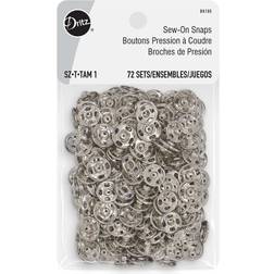 Dritz 72ct Sew-On Snaps Nickel