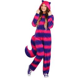 Cheshire Cat Adult Onesie - Pink/Purple