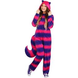 Fun Costumes Cheshire Cat Adult Onesie - Pink/Purple