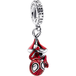 Pandora Marvel Hanging Spider-Man Dangle Charm - Silver/Red/Black