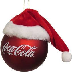 Kurt Adler Coca-Cola Ball w/Santa Hat Ornament Standard