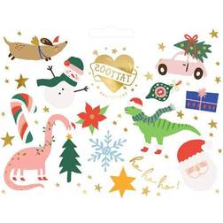 PartyDeco Midlertidige Jule Tatoveringer 13 stk