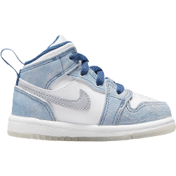 Nike Jordan 1 Mid SE TD - French Blue/White/Light Steel Grey/Fire Red