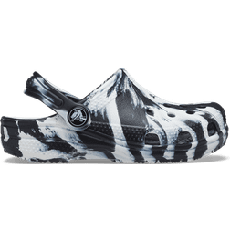 Crocs Toddler Classic Marbled Clog - Black/White