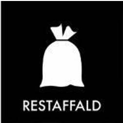 Affaldsskilt RESTAFFALD 12x12 cm,1 stk