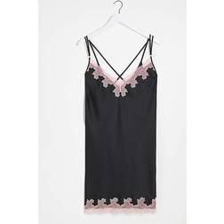Ann Summers Sorella Satin Chemise Slip Nightie - Black