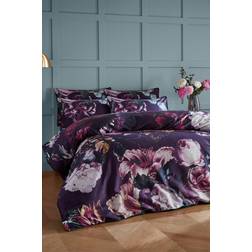 Paoletti Paoletti 200 Thread Count Cordelia Floral Duvet Cover Purple, Multicolour, White