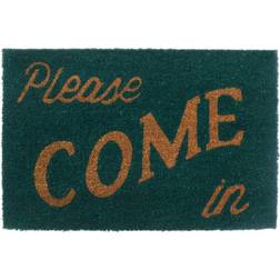 Premier Housewares Green Coir Doormat Green