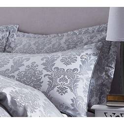 Catherine Lansfield Damask Jacquard Cushion Cover Silver