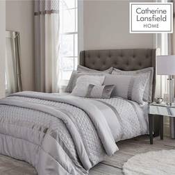 Catherine Lansfield Sequin Cluster Super Duvet Cover Silver, Grey (200x220cm)