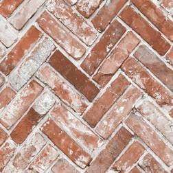 Muriva Herringbone Brick Wallpaper