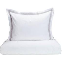 Grand Design Premium Stockholm Satin Vit/Silver 2 Påslakan Silver, Vit (210x150cm)