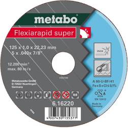 Metabo 616216000, Skæreskive, Fladcenter, Rustfrit stål, Alle mærker, 11,5 cm, Grå