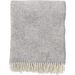 Klippan Yllefabrik Gooseeye Couverture Gris (200x130cm)