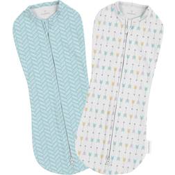 SwaddleMe Pod Zip-Up Compression Swaddle Newborn Safari Dreams 2pk