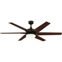 Westinghouse Cayuga Black-Bronze Smart Ceiling Fan with Light Kit