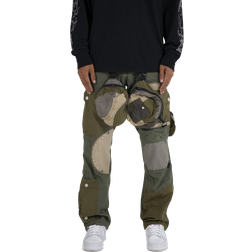 mnml Patchwork Cargo Pants - Olive