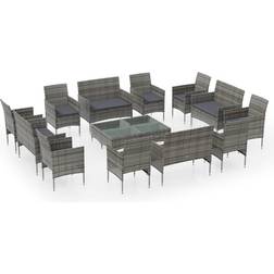 vidaXL 3095960 Lounge-Set, 1 Tisch einschl. 8 Stühle & 4 Sofas