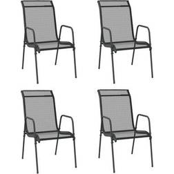 vidaXL 316818 4-pack Chaise de jardin pour repas