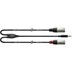 Cordial stereo/2 miniuttag hane lång