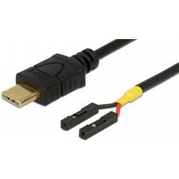 DeLock USB-C han 2 Pin han strømkabel 0.5m