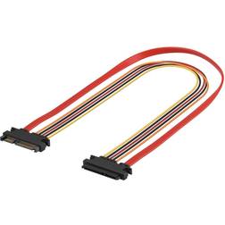 Goobay Pro SATA Data+Power Extension - 0.50m