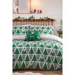 Hide + Seek Santa Christmas Duvet Cover Green