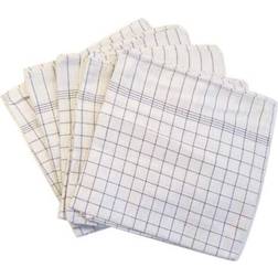 Basis Tea Towel Viskestykke Hvid, Blå (100x50cm)