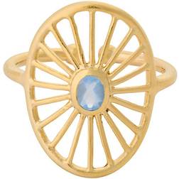 Pernille Corydon Dream Catcher Ring - Gold/Chalcedony