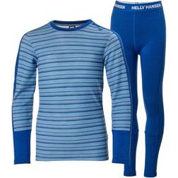 Helly Hansen Jr Graphic Lifa Merino Set - Blue Mist