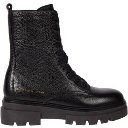 Tommy Hilfiger Monochromatic Lace Up Boot - Black