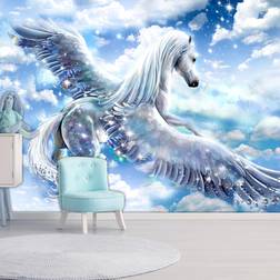 Artgeist Fototapet Pegasus (Blue) elegant Pegasus (flere størrelser) 400x280