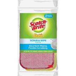 Scotch-Brite Dobie Scrub & Wipe Cloth, 2 Cloths